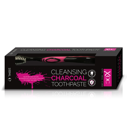 XOC Cleansing Charcoal Tandpasta 100ml + GratisTandenborstel XOC Cleansing Charcoal Tandpasta 100ml + GratisTandenborstel