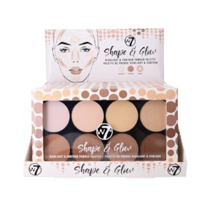 W7 Shape & Glow highlight & contour powder palette