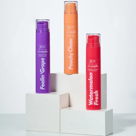 XOC Nice Smile toothpaste - Watermelon, Grape, Peach