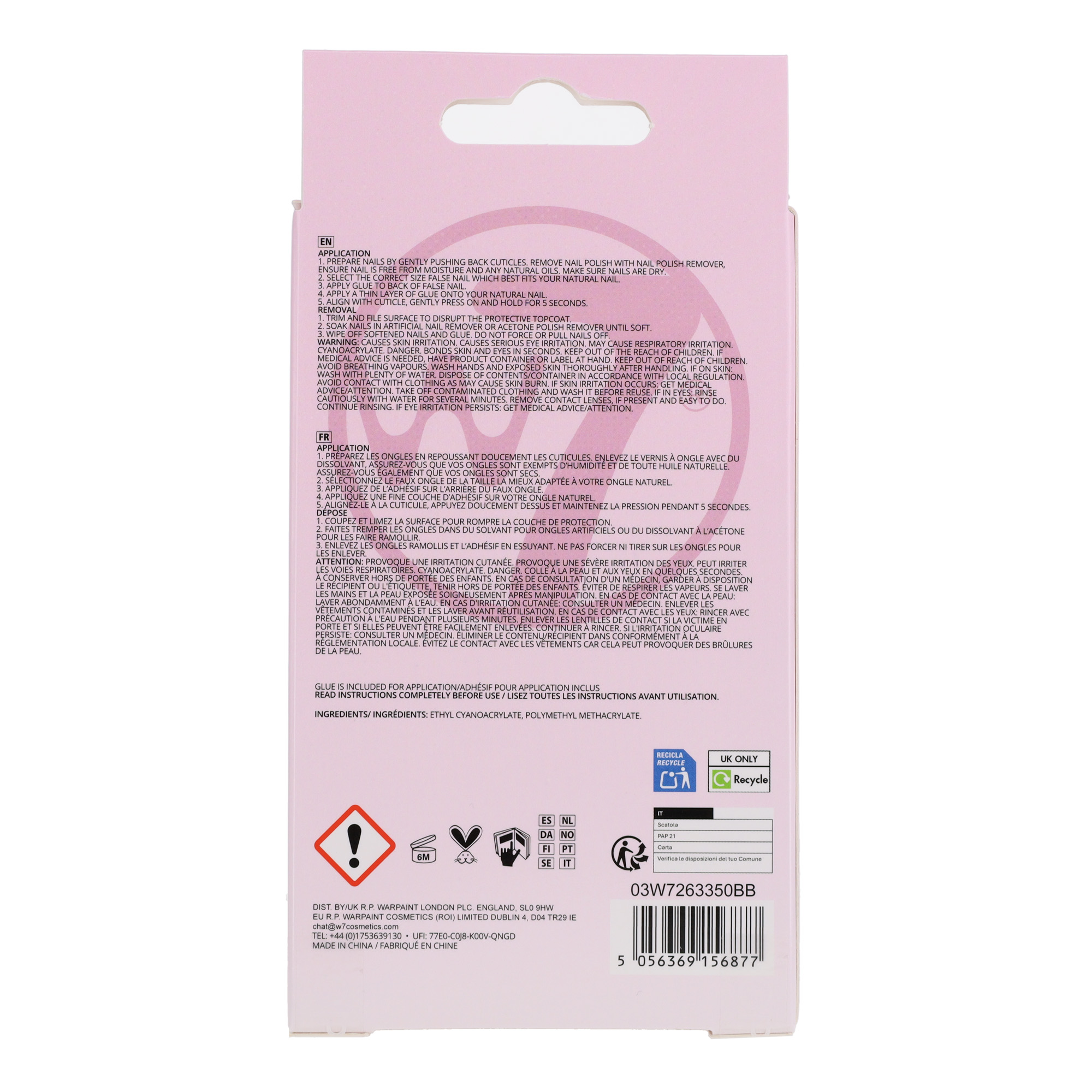Glamorous Nails Petal Drip back