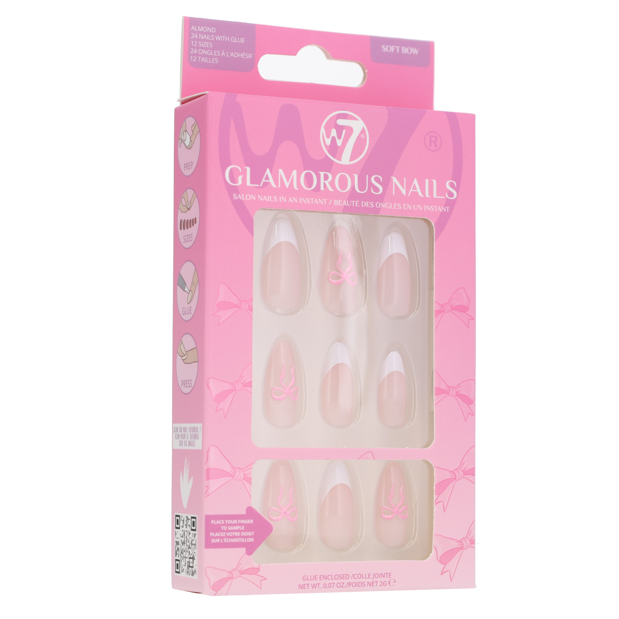 Glamourous Nails Soft Bow Side