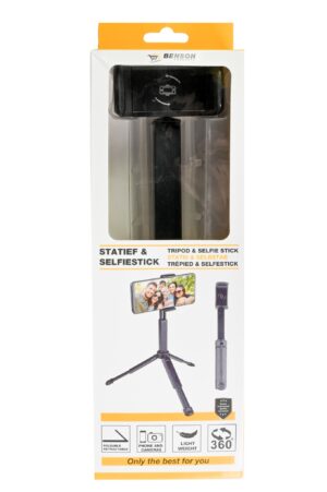 Benson Statief + Selfiestick uitschuifbaar